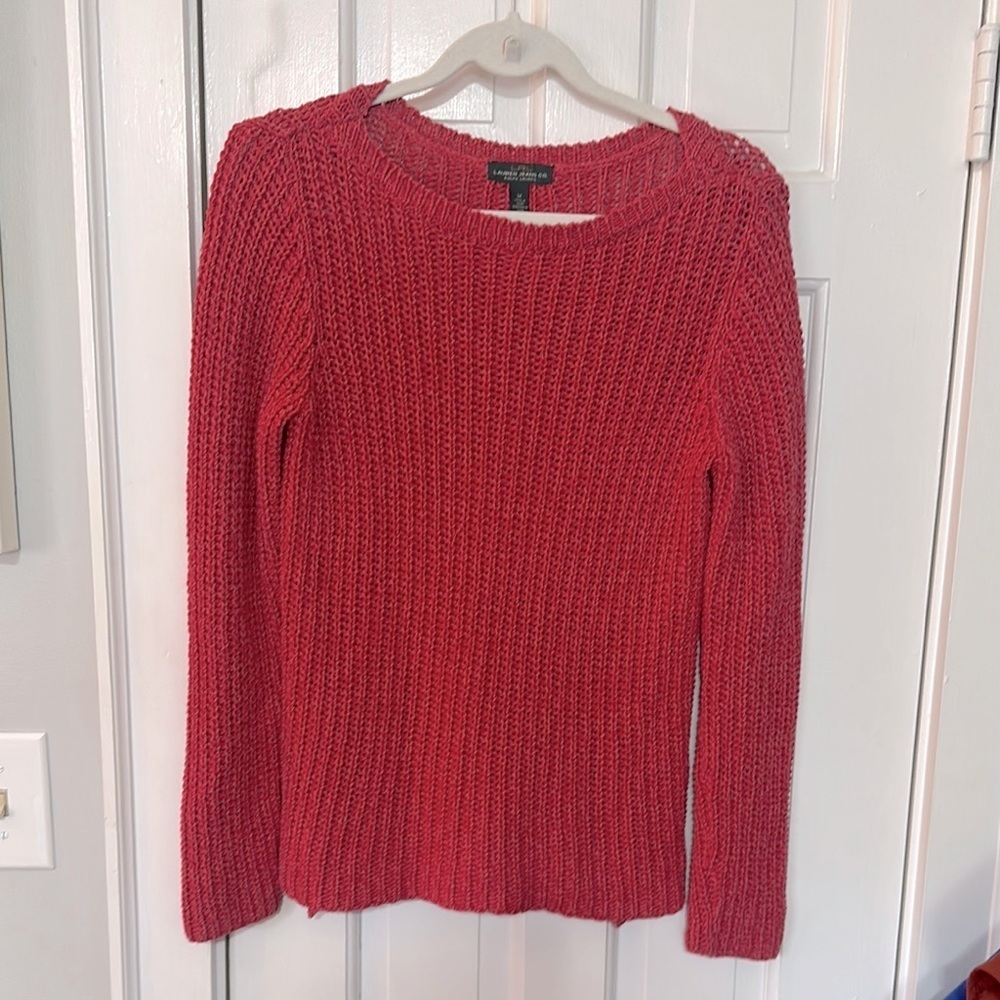 LRL knitted cable sweater size medium